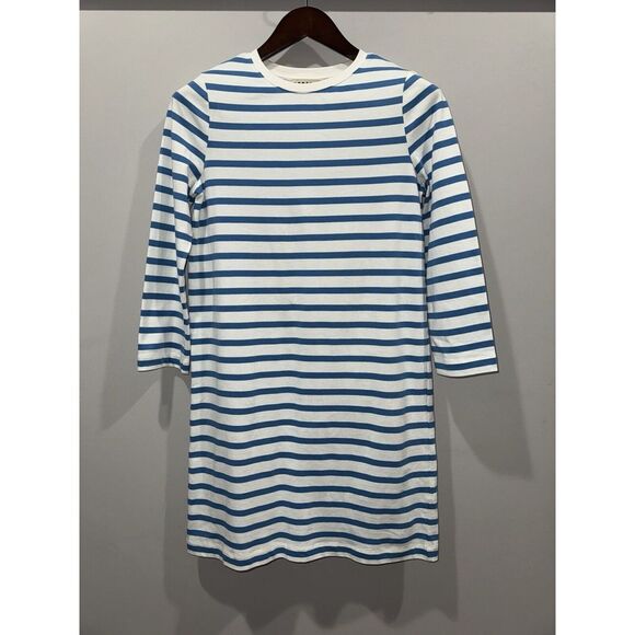 Boden Dresses & Skirts - BODEN Mini Casual T-shirt Dress - Ivory & Blue 3/4‎ Sleeve Dress Size 4 US EUC